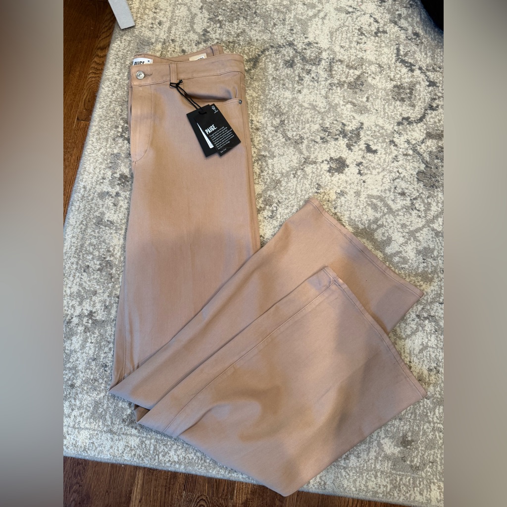 Nwt Sz 33- Tall 34” - Paige Sasha Luxe Coated Long Jeans